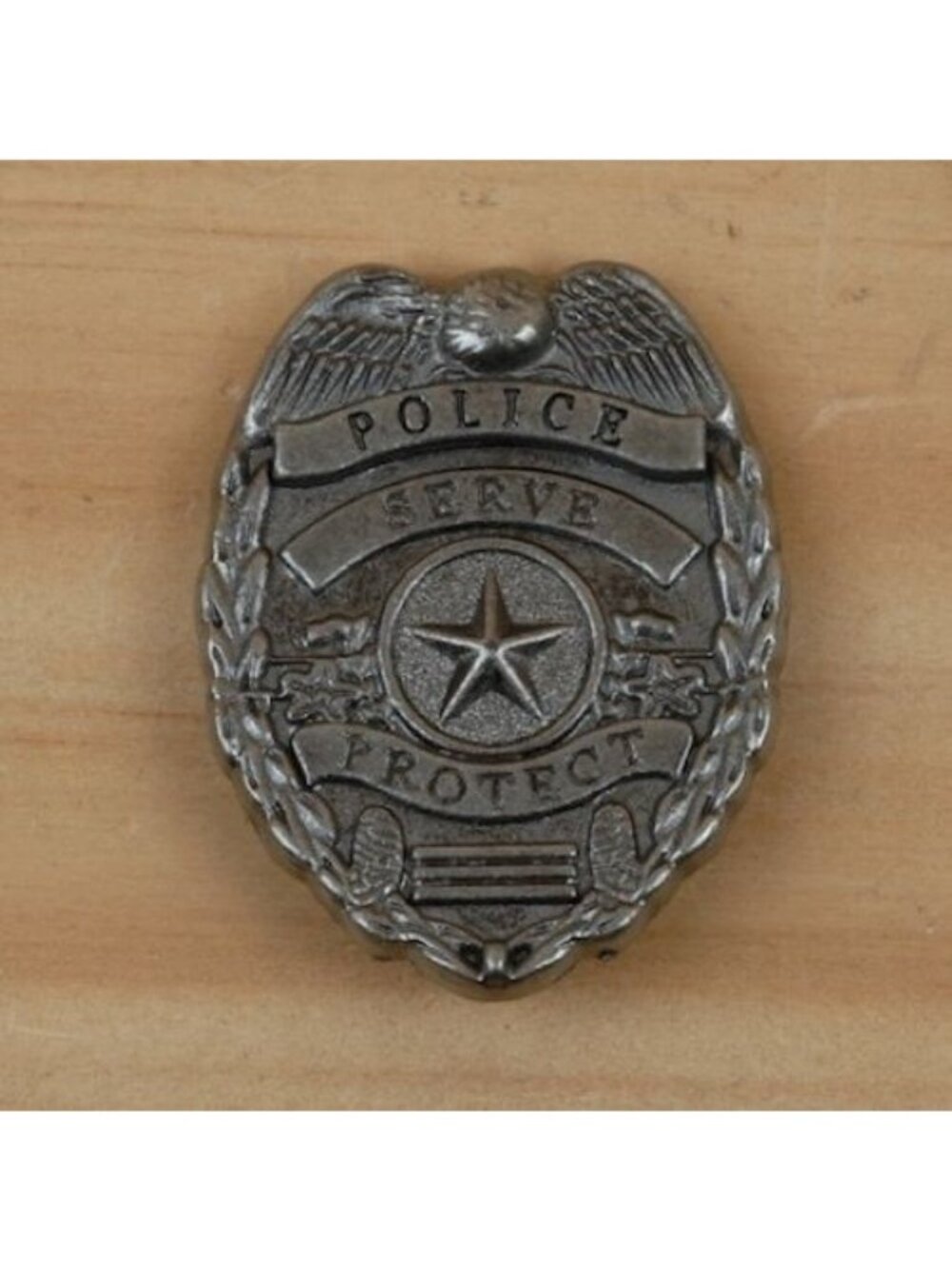Silver Police Officer Screw Back Badge Concho Leather Crafts Belts Hats Bags
